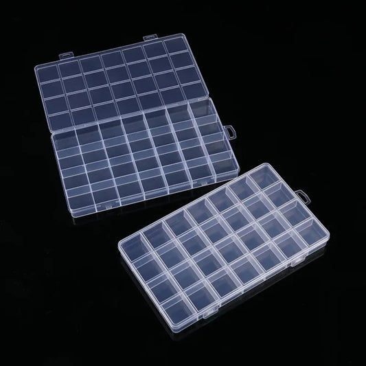 Plastic Storage Box 28 Grid With Slot Beaded Anti-string Grid Jewelry Classification Parts Division Box Jewelry Box Organizer