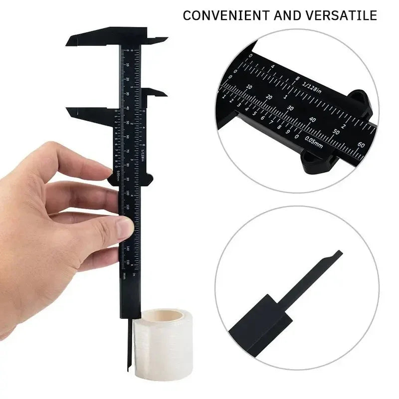 Digital Vernier Caliper 150Mm Plastic Measuring Tool With Lcd Display For Students Engineers Mini Precision Ruler