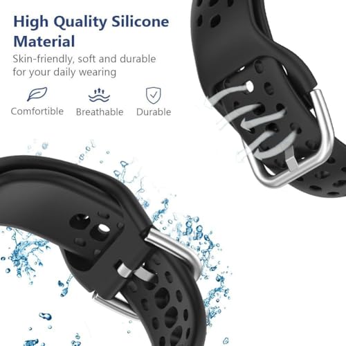 Watch Bands Compatible with Amazfit Active 2/ Active, 20mm Soft Silicone Breathable Replacement Strap for Amazfit GTS 4/4 Mini / 3 / 3e/ 2 Mini / 2e/ 2 Women Men