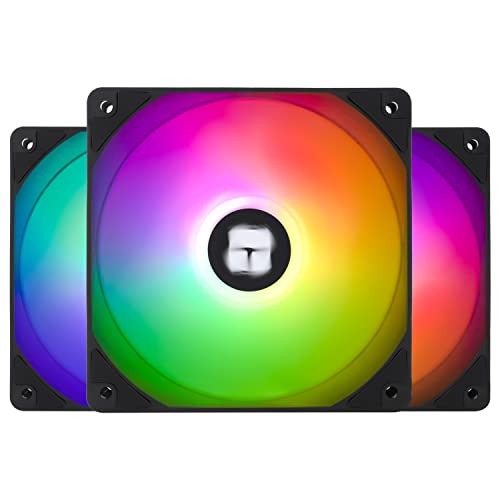 Thermalright TL-C12C-S X3 CPU Fan 120mm ARGB Case Cooler Fan, 4pin PWM Silent Computer with S-FDB Bearing Included, up to 1550RPM Cooling Fan(3 Quantities)