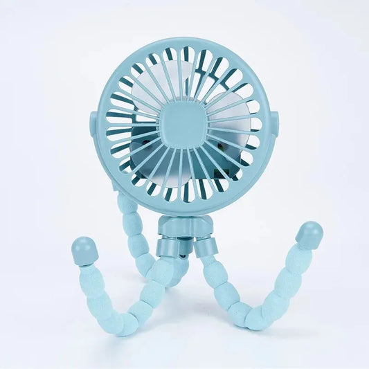 Multi Functional Student Baby Stroller Portable USB Rechargeable Lithium Battery Octopus Mini Fan