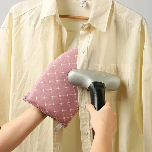 1PC Fabric Handheld Ironing Board Small Home Ironing Gloves Anti-Slip Insulated Handheld Ironing Tray for Household Use