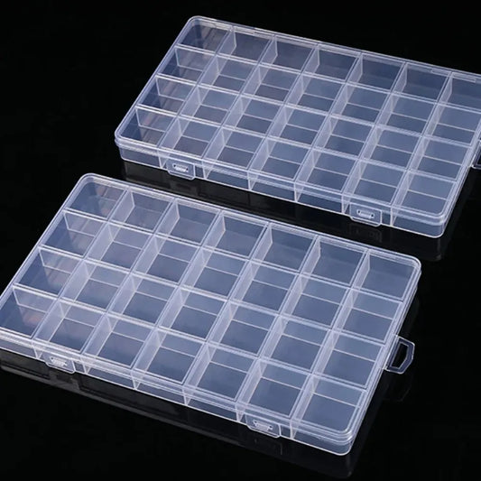 Plastic Storage Box 28 Grid With Slot Beaded Anti-string Grid Jewelry Classification Parts Division Box Jewelry Box Organizer