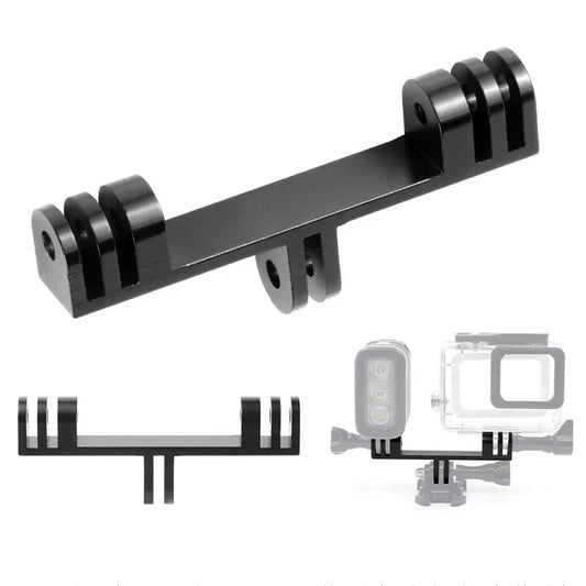Mountain Bike Gopro Double End Bracket IAMOK Motion Camera Support Fill Light Holder For Hero SAR-GO Bicycle Accessories