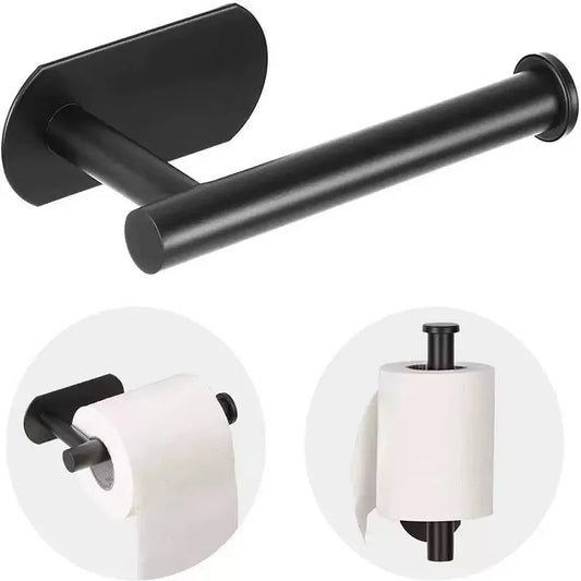 Self-Adhesive Toilet Paper Holder Bathroom Stainless Towel Holder Toilet Punch-free Roll Paper Holder Kitchen Hook Storage Holde