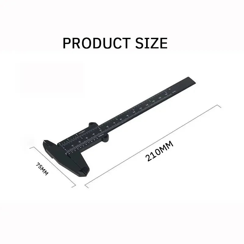 Digital Vernier Caliper 150Mm Plastic Measuring Tool With Lcd Display For Students Engineers Mini Precision Ruler