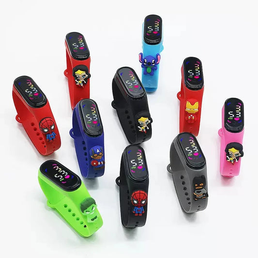 Disney Fashion Mickey Children Watches For Girls Electronic Bracelet Sports Touch LED Doll Kids Watch Women Waterproof Clock