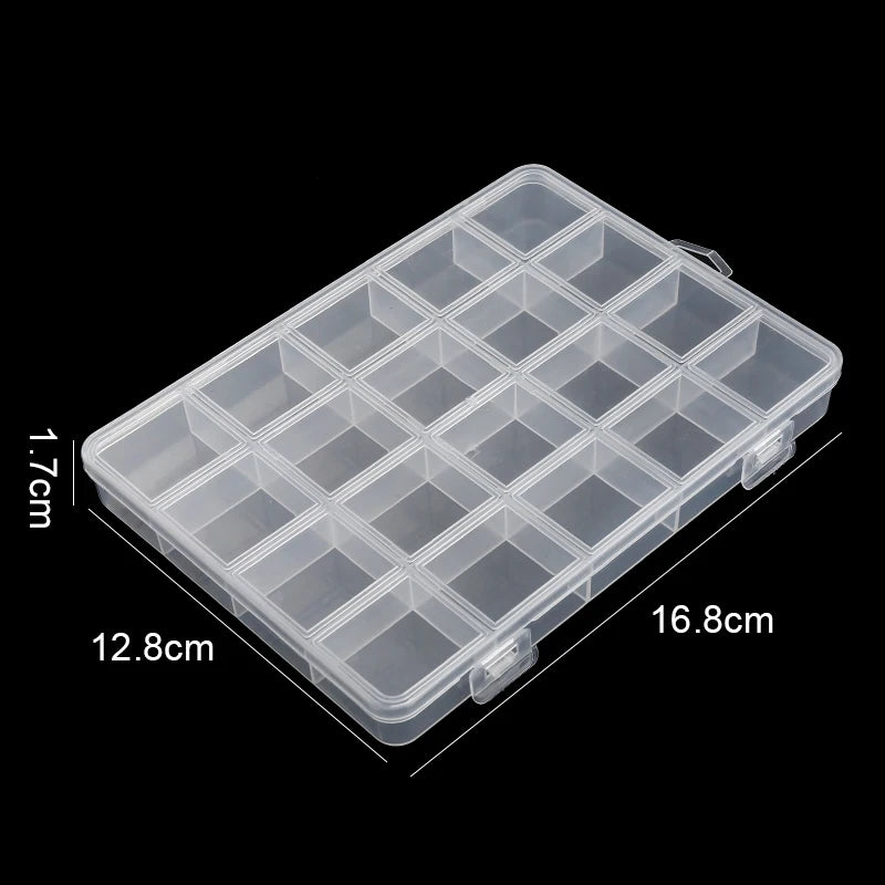 Plastic Storage Box 28 Grid With Slot Beaded Anti-string Grid Jewelry Classification Parts Division Box Jewelry Box Organizer