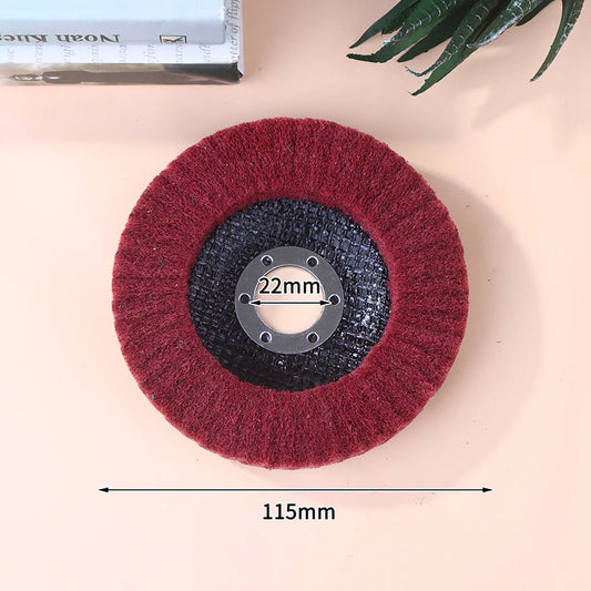 〔CC55〕100/115/125mm Grinding Wheel For Angle Grinder Nylon Fiber Flap Polishing Wheel Non-woven Grinding Disc For Metal Wood