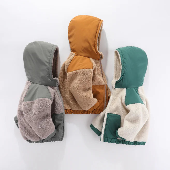 Less Jacket with Hood and Color Block Design (One Set)