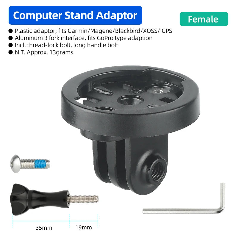Bicycle Computer Mount Bracket Fixed Base Quick Repair Accessories for Garmin Gopro Camera Headlight Adapter Replacement Parts