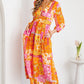 Floral Patchwork Cut-Out Tied Back Maxi Dress