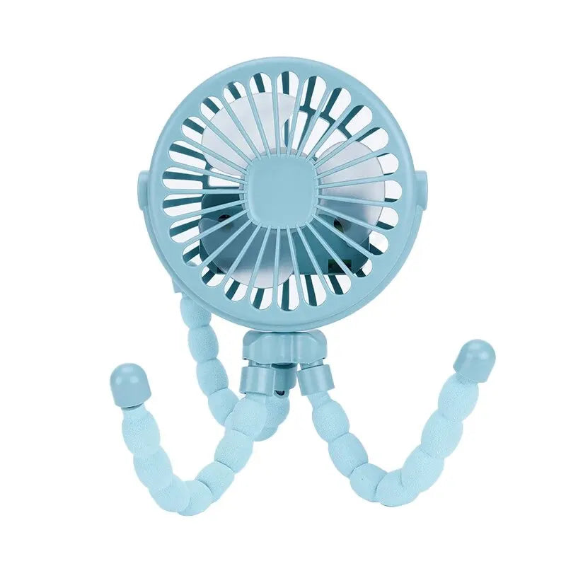 Multi Functional Student Baby Stroller Portable USB Rechargeable Lithium Battery Octopus Mini Fan