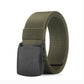 Men's Canvas Belt Plastic Buckle Metal-Free Tactical Waist Belt Outdoor Hiking Webbing Nylon Belt Women's Belt Neutral Belts New