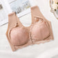 Ladies' Front-opening Bra, Fashionable Lace Lingerie, Full Cup Gathering, Lace Cutout Design