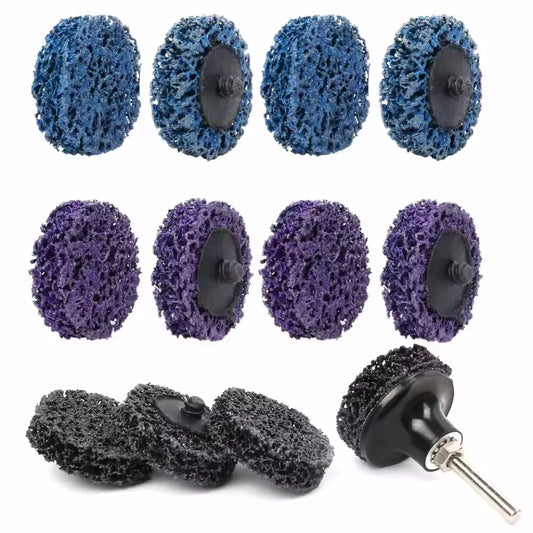 13Pcs Rust Remover Wheel Disc 2Inch Angle Grinding Abrasive Disc Pallet Polishing Metal Strip Disc Abrasive Paint Cleaning Wheel