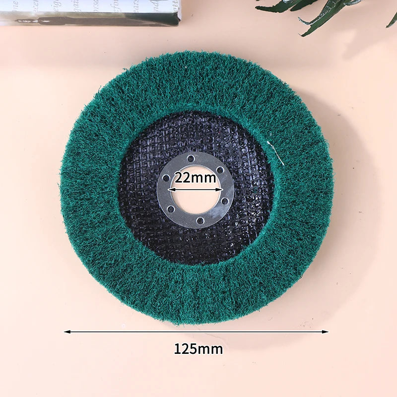 〔CC55〕100/115/125mm Grinding Wheel For Angle Grinder Nylon Fiber Flap Polishing Wheel Non-woven Grinding Disc For Metal Wood