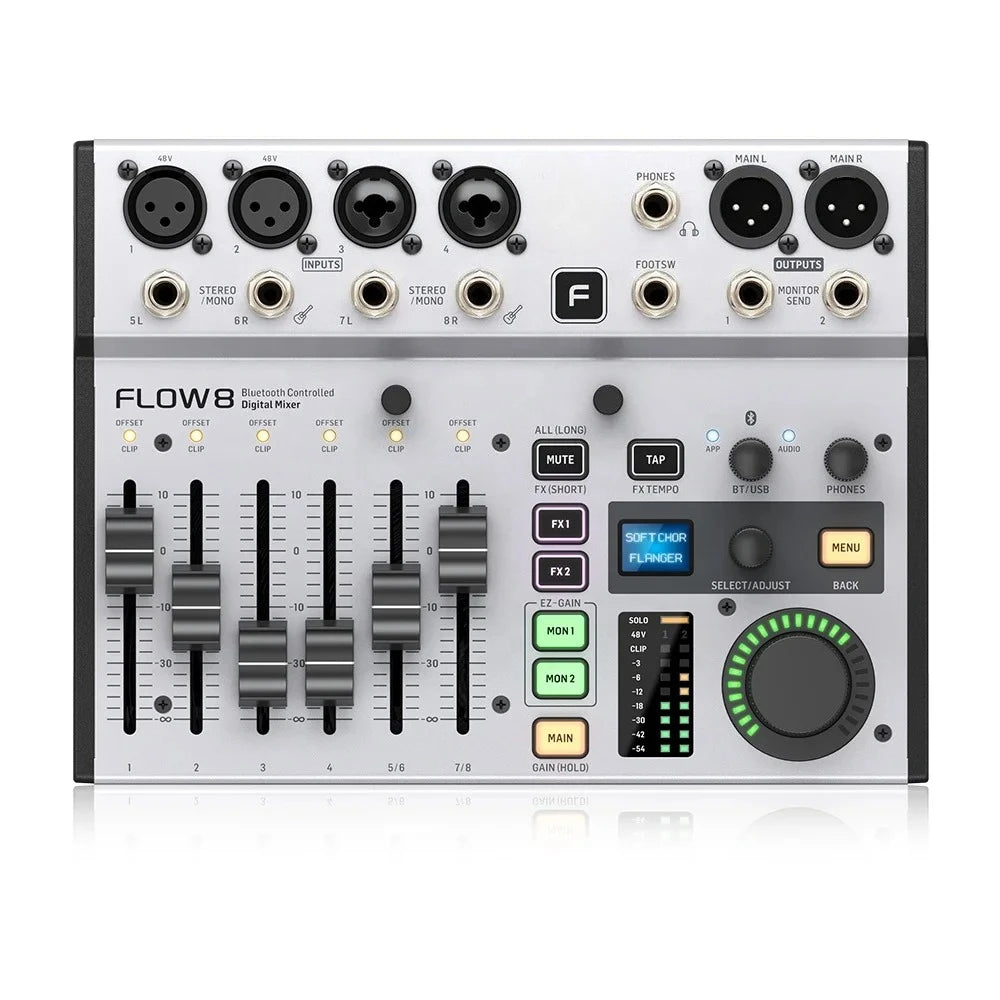 Digital Mixer With Bt Audio and USB Audio Interface Pa System Audio Sound Mixers