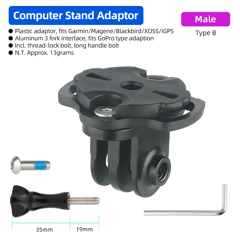 Bicycle Computer Mount Bracket Fixed Base Quick Repair Accessories for Garmin Gopro Camera Headlight Adapter Replacement Parts