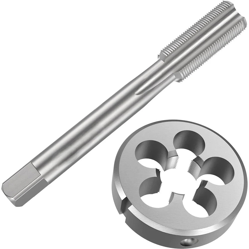 HUAZHICHUN 1PC 7/8-20UNEF Tap + 1PC 7/8-20UNEF Die,  HSS Tap and Die Set Right Hand Tap