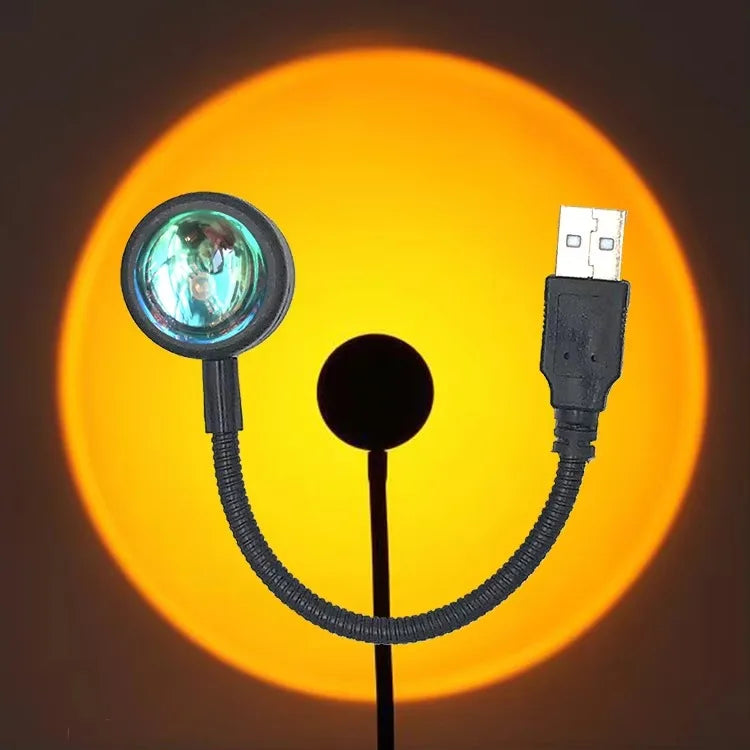 LED Sunset Lamp Nightlights USB Projector Birthday Party Decoration Mood Lights For Bedroom Living Room Wall Photography