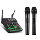 New Product Professional Portable Mini 4 Channel Karaoke Audio Mixer MC-20H with 2 UHF Wireless Microphone DJ Audio Console