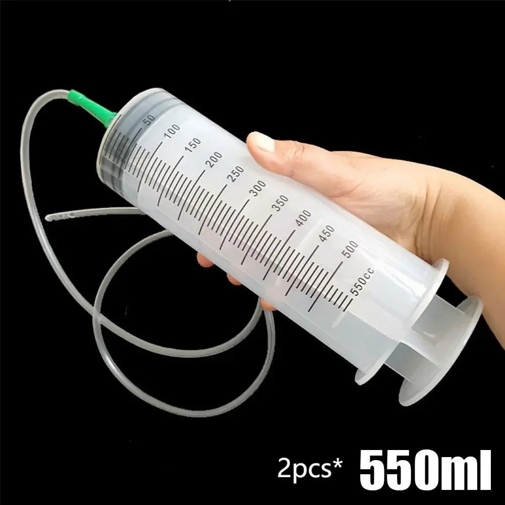 100/300/550ml Grote Capaciteitsspuiten Herbruikbare Naaldvat Oliepomp met 1m Slang voor Huisdieren Voeding Metpomp Vacuümspuit