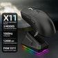 2026 Wireless Gaming Mouse - Tri-Mode (2.4GHz/Wired/Bluetooth) PAW3311 Sensor RGB PC Gam Mouse Connection Magnetic Charging Dock