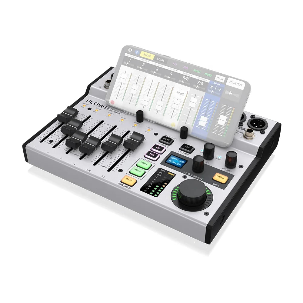 Digital Mixer With Bt Audio and USB Audio Interface Pa System Audio Sound Mixers