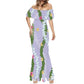 Elegant 2025 Premium Polynesian Puakenikeni Hawaiian Floral Print Made to Order Couture Fishtail Skirt Tonga Charming Style
