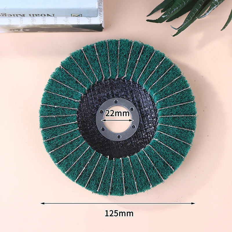 〔CC55〕100/115/125mm Grinding Wheel For Angle Grinder Nylon Fiber Flap Polishing Wheel Non-woven Grinding Disc For Metal Wood