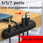 1pc Self-Adhesive Cable Organizer for Easy Wire and Data Cable Management - 7 Hole Black Wire Clips and Network Cable Clamps