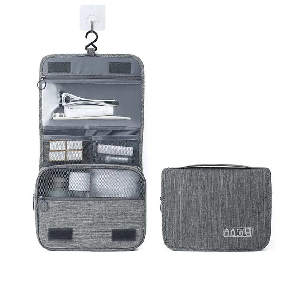 Foldable Toiletry Bag Organizer Hanging Storage Bag Bathroom Makeup Bag Case Travel Dry And Wet Separation Cosmetic Wash Bag