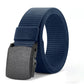 Men's Canvas Belt Plastic Buckle Metal-Free Tactical Waist Belt Outdoor Hiking Webbing Nylon Belt Women's Belt Neutral Belts New