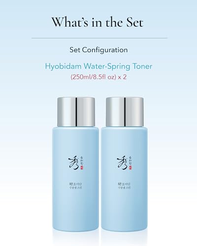 Sooryehan Water Spring Toner Special Set (8.5fl oz, Pack of 2) - Hydrating, Nutrient-Rich Toner for Conditioning. Korean Skincare by LG Beauty. Fermented Ginseng, Hyaluronic Acid, Amino Acid.