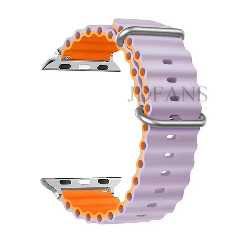 Straps for Apple Watch Band 44mm 40mm 45mm 49mm 41mm 42mm 38mm 46mm ocean bracelet correa iWatch series 7 6 3 se 8 Ultra 2 9 10