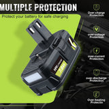 VANON 2Pack 7.0Ah P108 Li-on Replace for ryobi 18v P102 P103 P107 P109 Battery Pin Compatible with 18V Cordless Power Tools