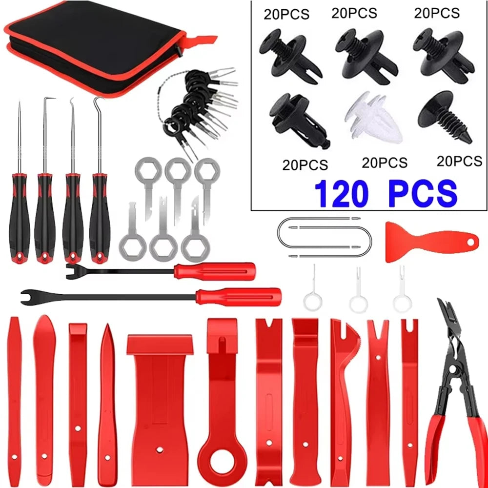 Auto Door Clip Panel Trim Removal Tool Car Audio Disassembly Kits Navigation Disassembly Installer Prying Automobile Nail Puller