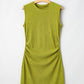 Textured Ruched Side Bodycon Tank Dress