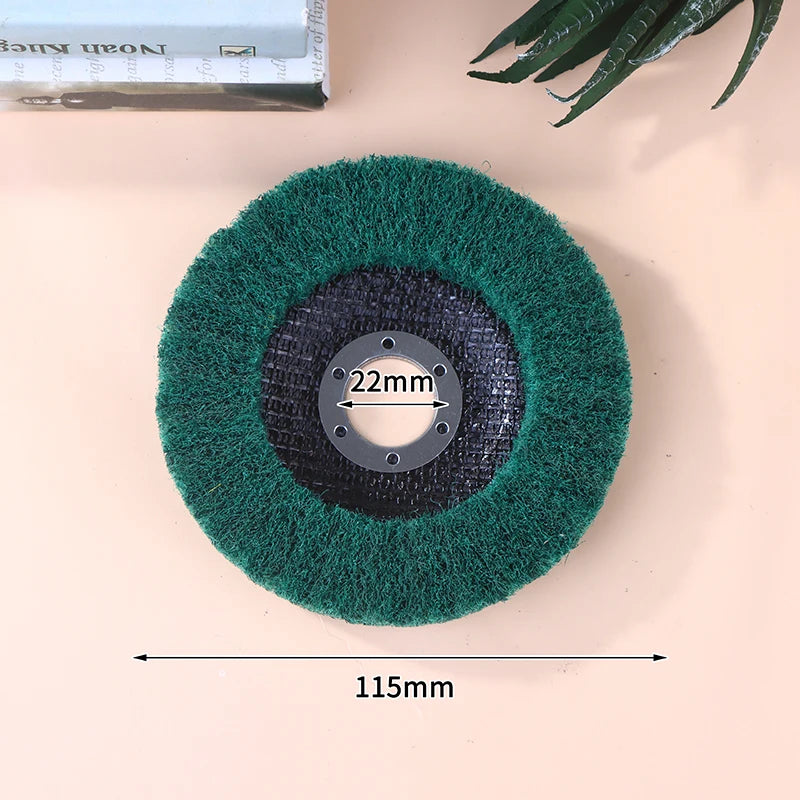 〔CC55〕100/115/125mm Grinding Wheel For Angle Grinder Nylon Fiber Flap Polishing Wheel Non-woven Grinding Disc For Metal Wood