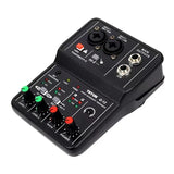2 Channels Professional Portable Audio Interface Sound Card Console Mini USB MIXER for Guitar Recording Studio Singing TEYUN Q12