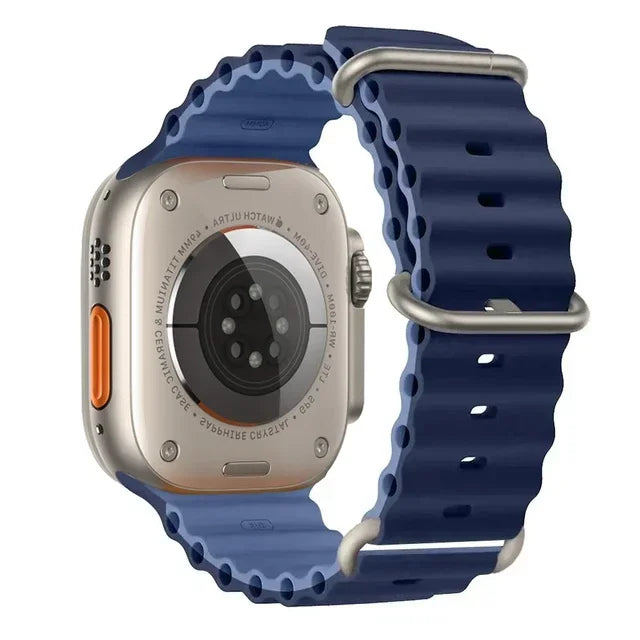 Ocean strap For Apple Watch Ultra 2 Band 49mm 10 9 8 7 45mm 41mm Silicone Bracelet Wristband iWatch 6 5 4 3 SE 44mm 40 42mm band