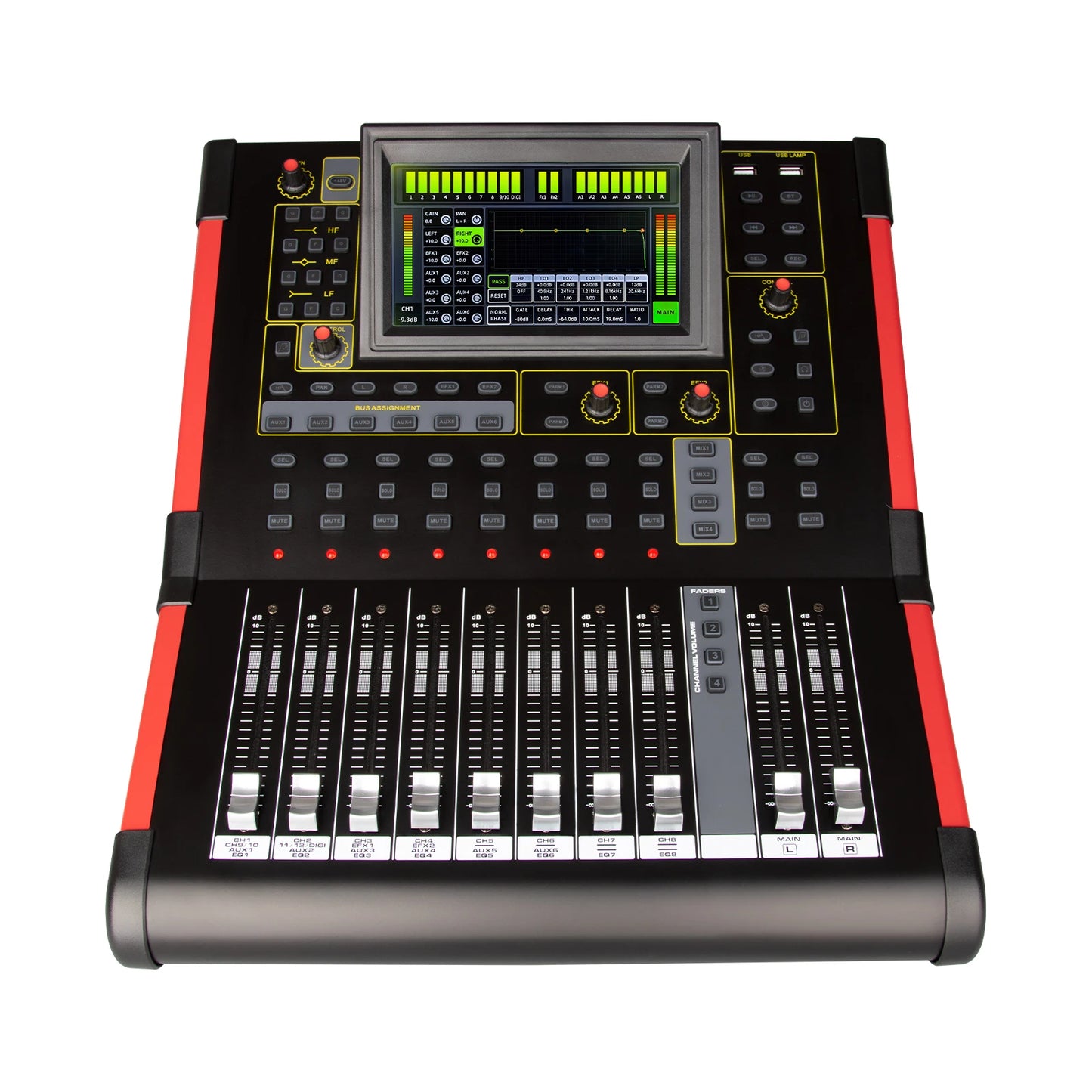 Professional Mixing Console 12 Channel Mezclador Digital Audio Mixer for Studio /Live Performances/Church