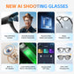 GS380 AI Smart Camera Glasses with Flashlight Take Photo Music Call Pedometer Distance Audio Wearable Video Recording Glasses