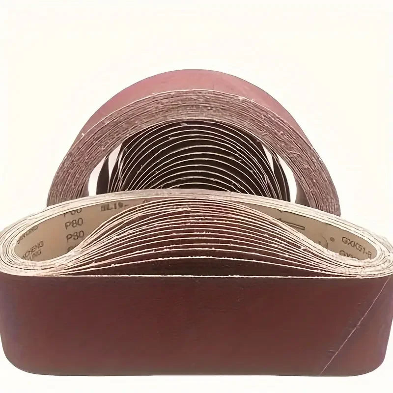 10Pcs 457 * 75 wood metal polishing abrasive belt, different particle sizes 80/120/150/240/400, 2 pieces of each particle size