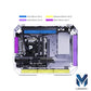 MegaPC X-Era Open-Frame Mid-Tower Micro-ATX/Mini-ITX Gaming Case – Tempered Glass Panels, High Airflow, ARGB Lighting, USB-C Port (Black/White/Print Stream, with Fans Only)