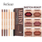 6pcs Velvet Matte Lip Liner Set - Long-Lasting Versatile Shades Longlasting Lip Makeup Berry, Brown, Pink Lip Pencil