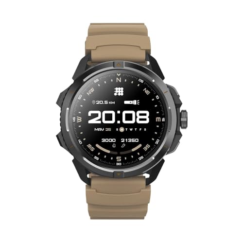 Cubitt Terra Rugged Smartwatch with Dual-Band GPS, 1.48” AMOLED Display, Offline Maps, VITA AI, AI Coach, Readiness Score, 5ATM, 14-Day Battery – Desert Sand