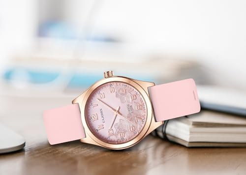 Women's Waterproof Quartz Analog Watch, Easy Read Dial, Rubber Silicone Band