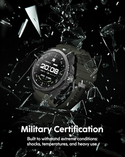 Cubitt Terra Rugged Smartwatch with Dual-Band GPS, 1.48” AMOLED Display, Offline Maps, VITA AI, AI Coach, Readiness Score, 5ATM, 14-Day Battery – Desert Sand